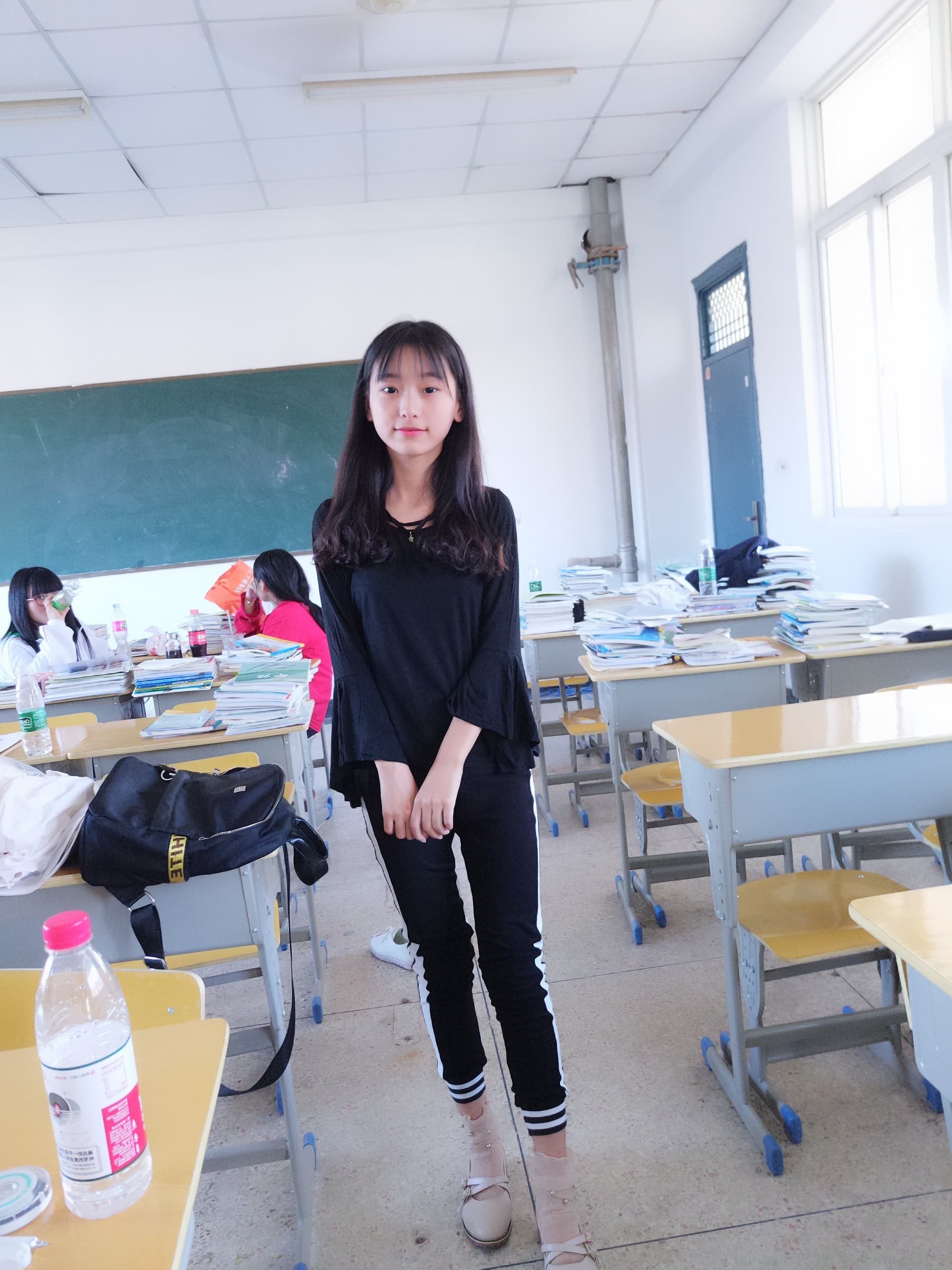 pearl socks on desk chair