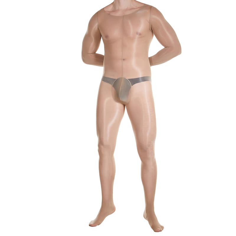 8D Glossy 912 Needle Men's Full-Body Stockings, Glossy Bodysuit, Sexy Full-Body Tights, Base Layer Stockings