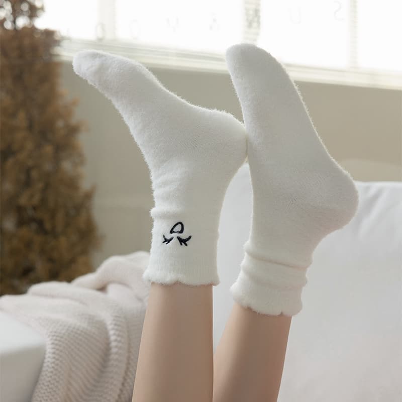 Snowy Day Expressions~ Thick Australian Wool Warm Cotton Socks for Winter