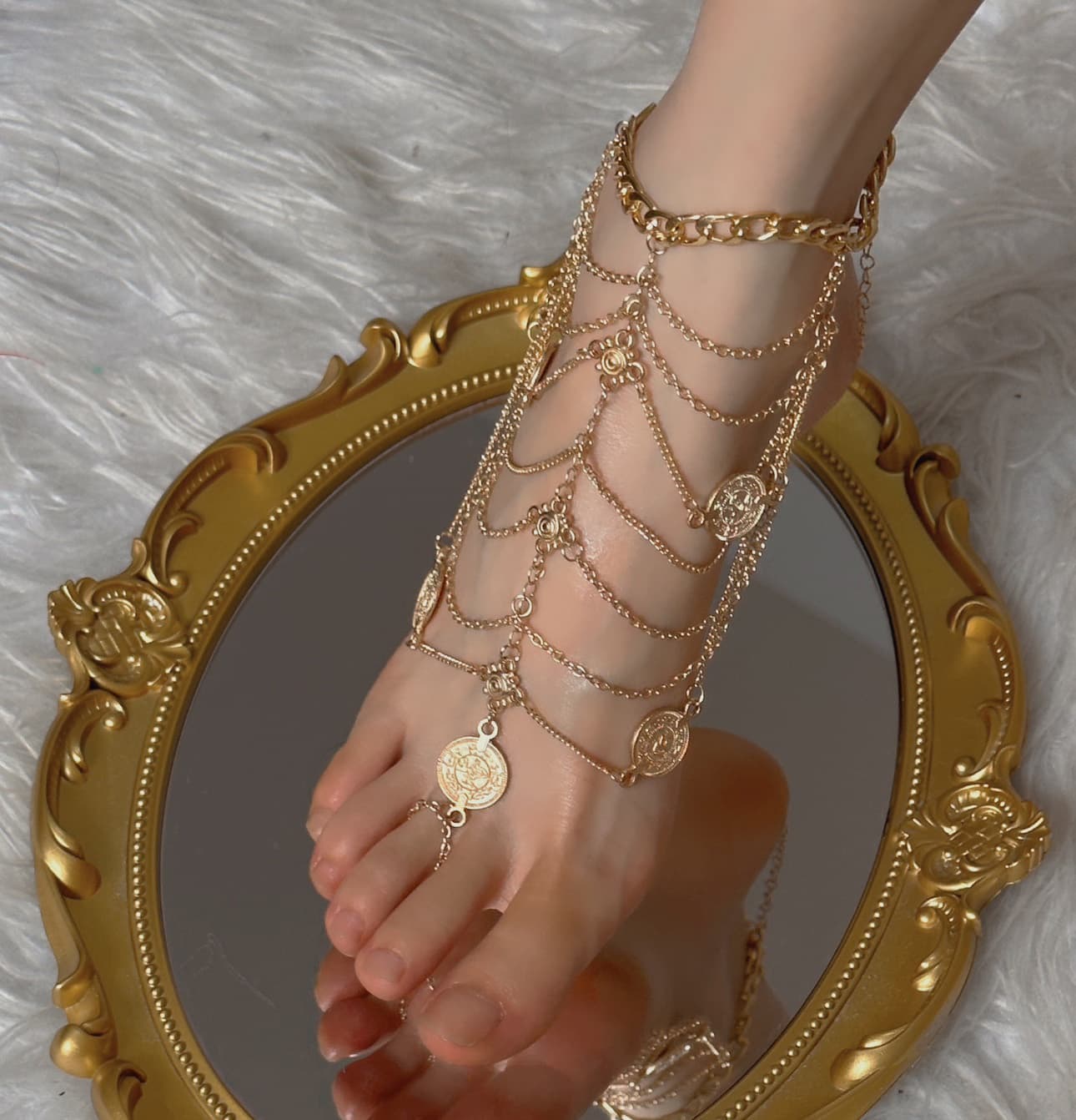 Foot Chain, Sexy Silver Western Style Foot Jewelry, Simple Elegant Foot Ring for Women, Trendy Design