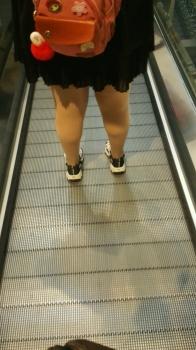 My girlfriend’s silk stocking beautiful legs