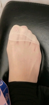 What do you think of my girlfriend's short silk socks?