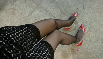 Black Stockings and High Heels Clash