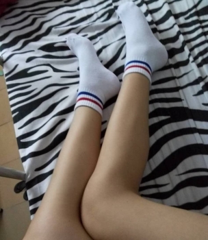 Classic Two-Color Striped Cotton Socks