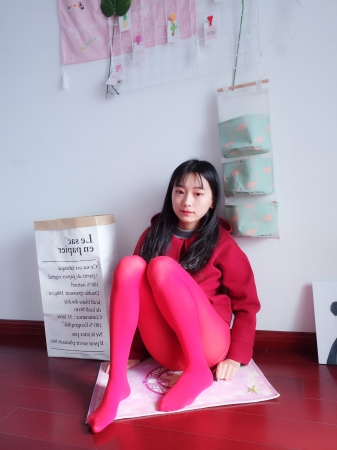 Home Red Dress with Red Tights Photos