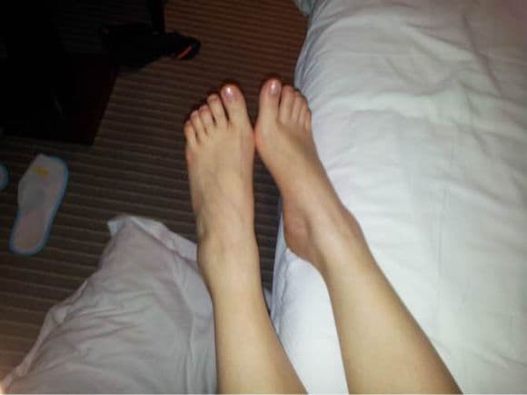 Wife's Long Legs and Beautiful Feet