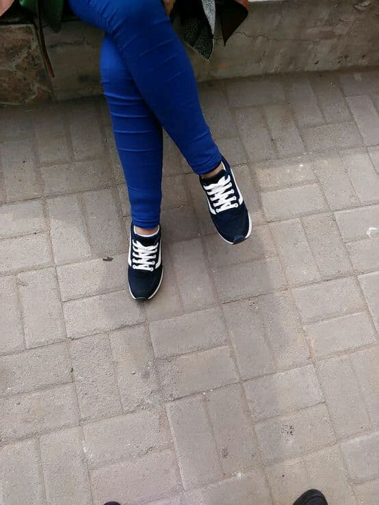 Bare feet, loose socks