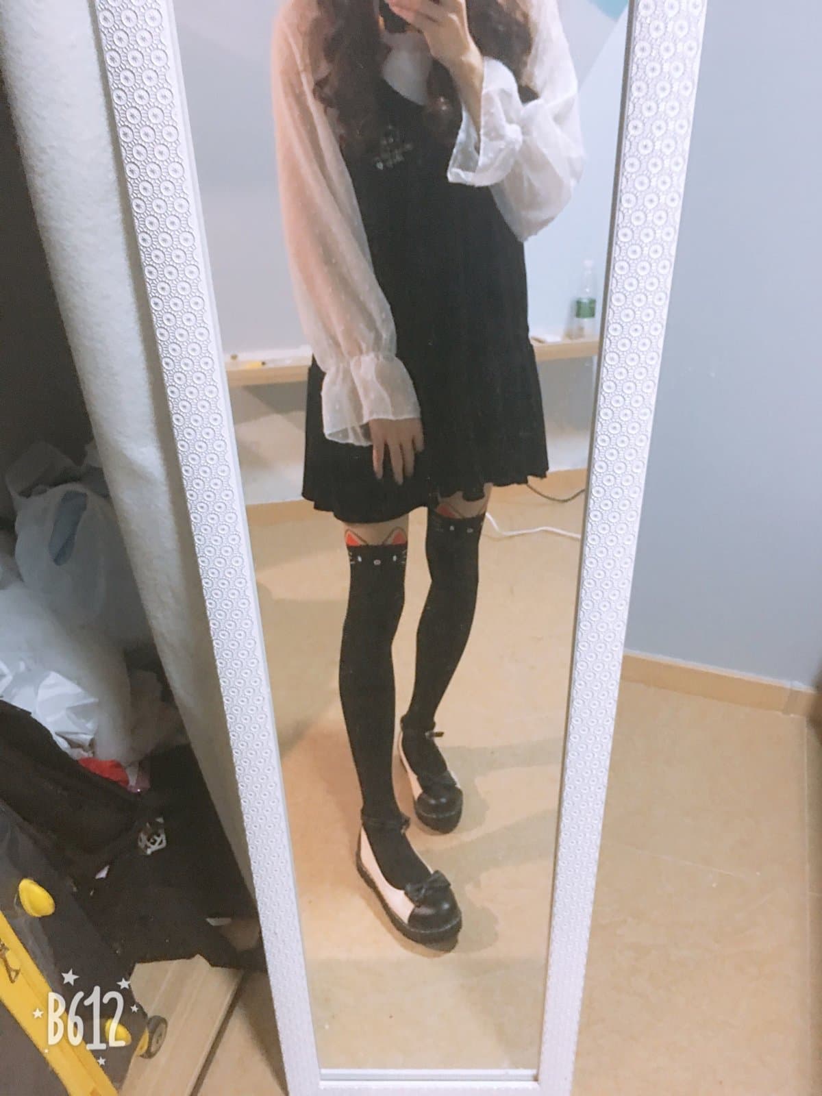 Man admiring nylon feet