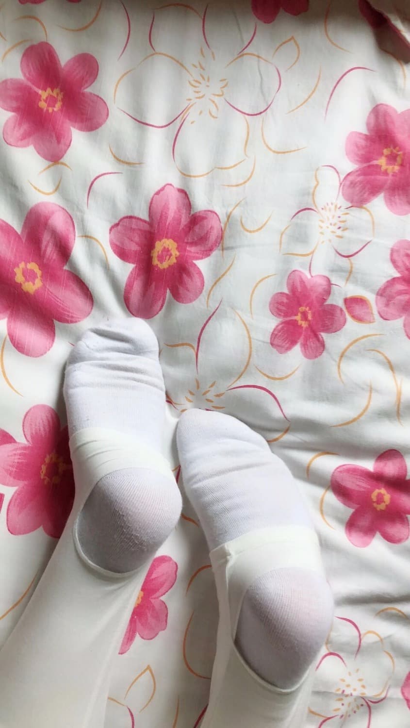 sheer stockings on ankles