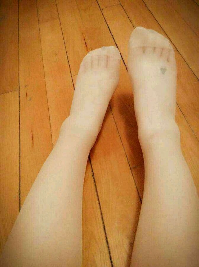 high heels with stockinged legs