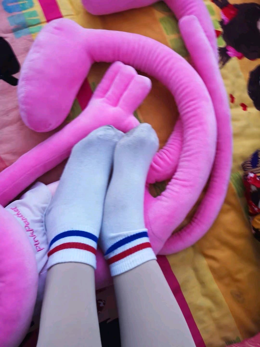 Toes curled in sheer nylons