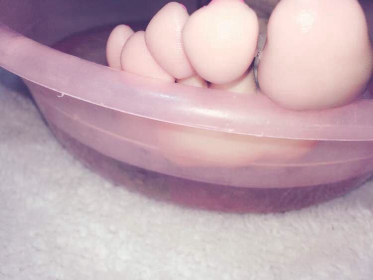 bare feet warming closeup