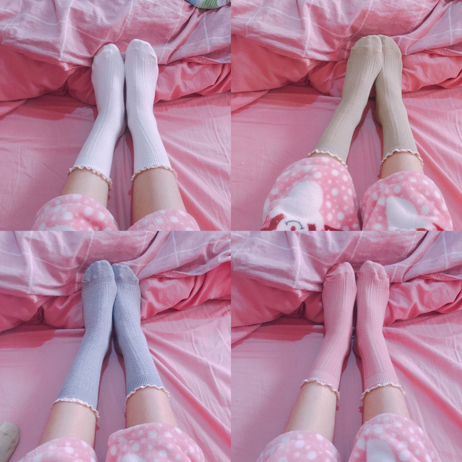 Ethereal bare feet with sheer stockings partially slipped down, suggesting delicate movement