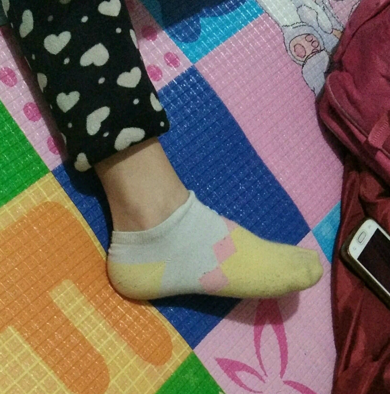 Close friend wearing short socks