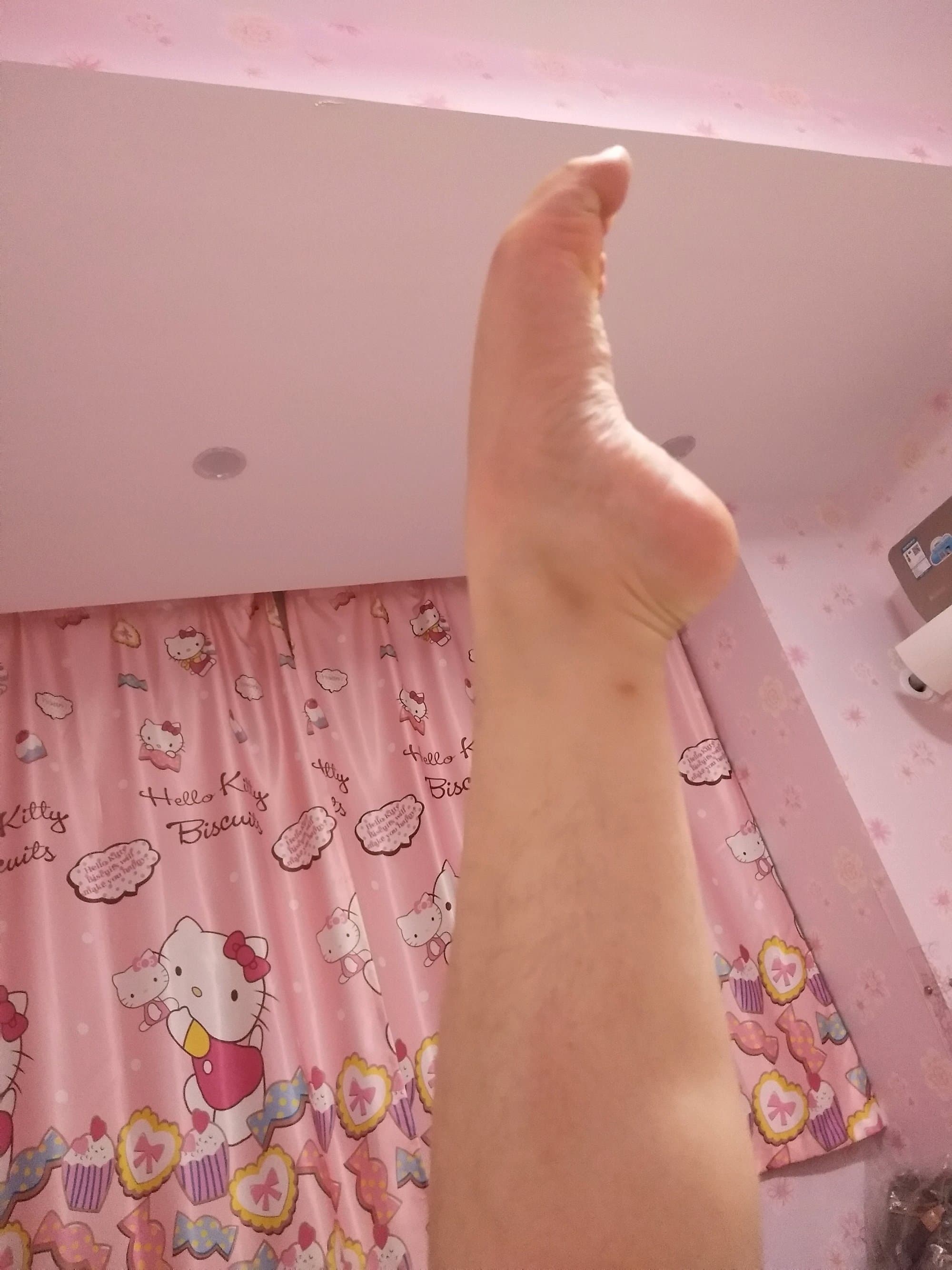 closeup of foot arch and toes