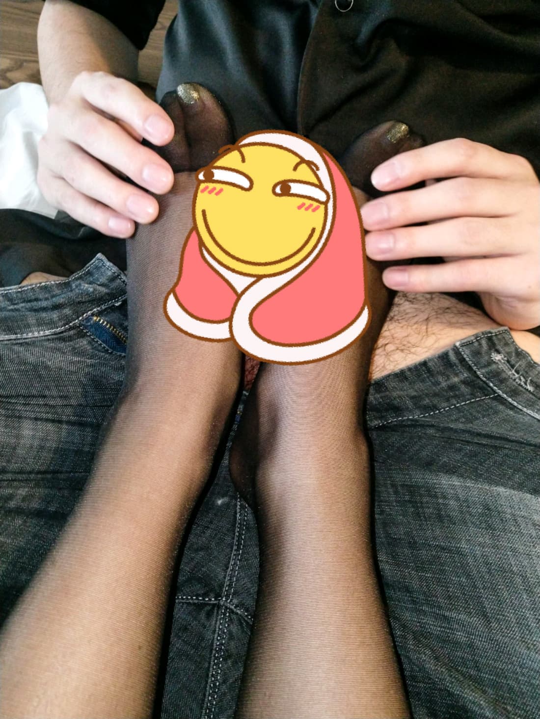 Original shoot featuring nylon-clad feet