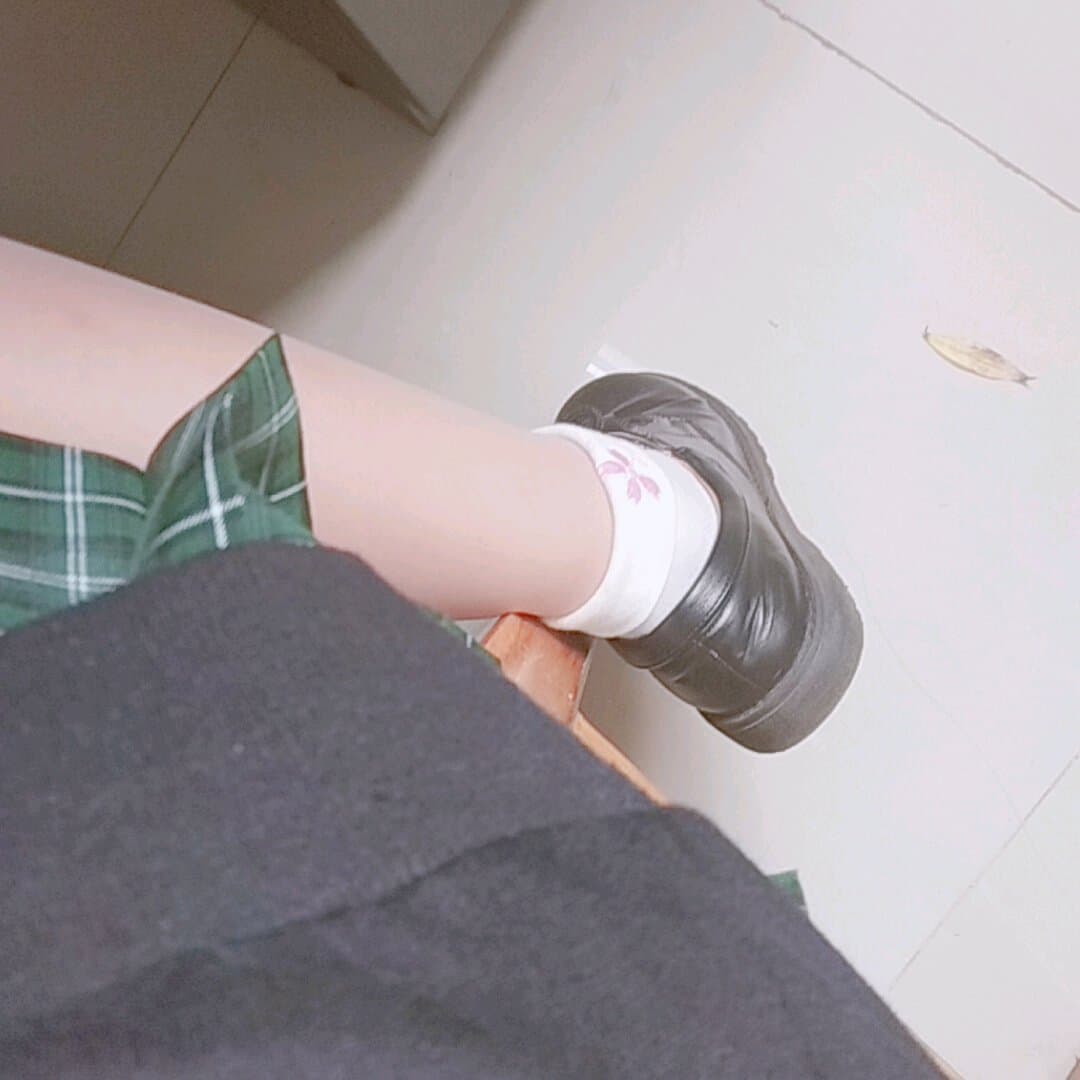 Worn cotton socks hugging toes