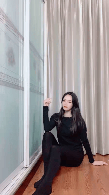 Nylon-clad toes close-up