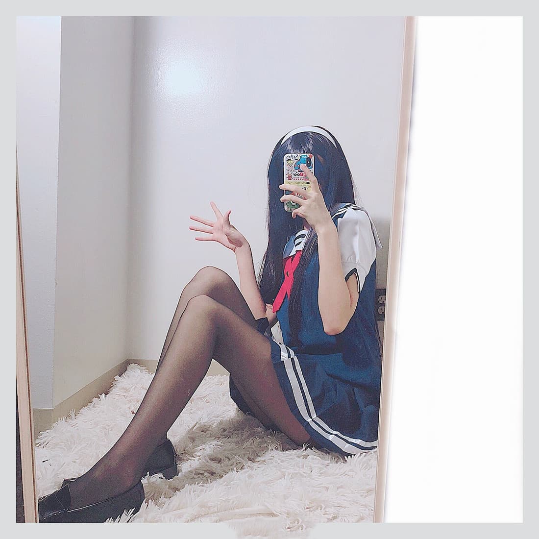 Bare foot with worn sock edge