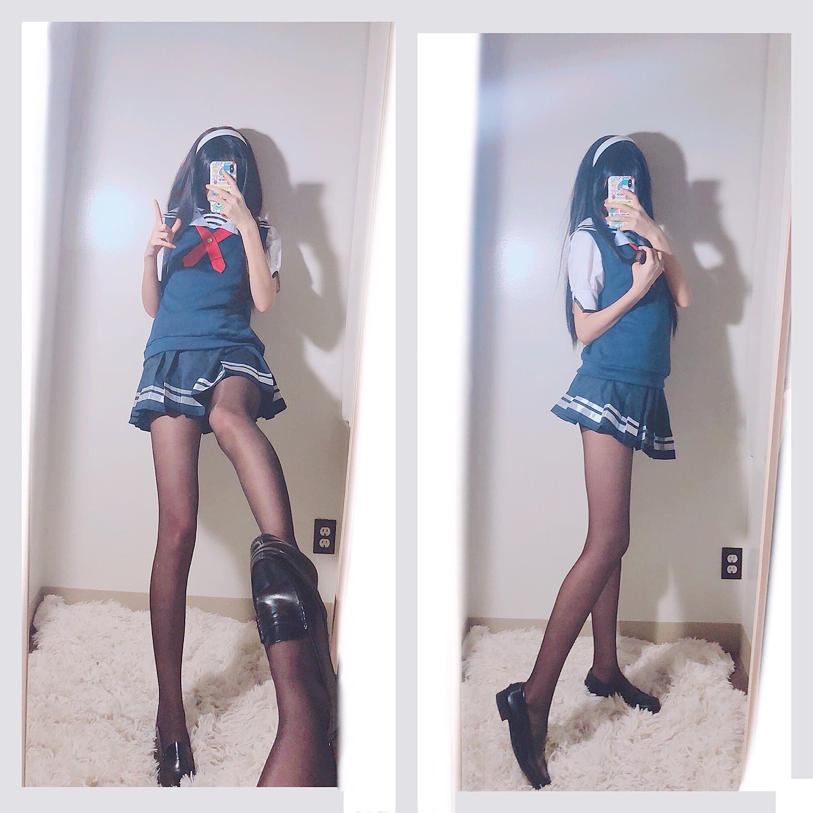 Cold feet, stocking rolled down