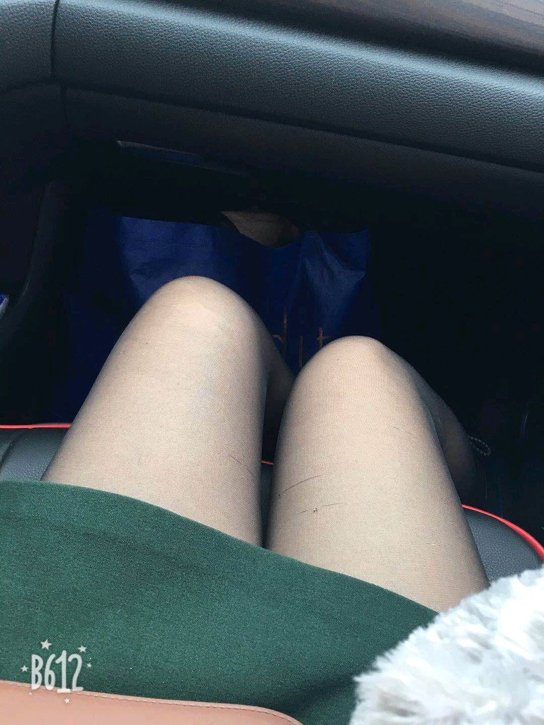 Nylon-clad toes glistening