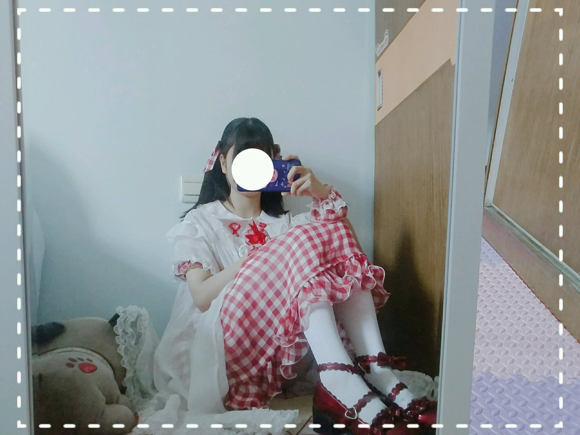 worn socks with faint sheen