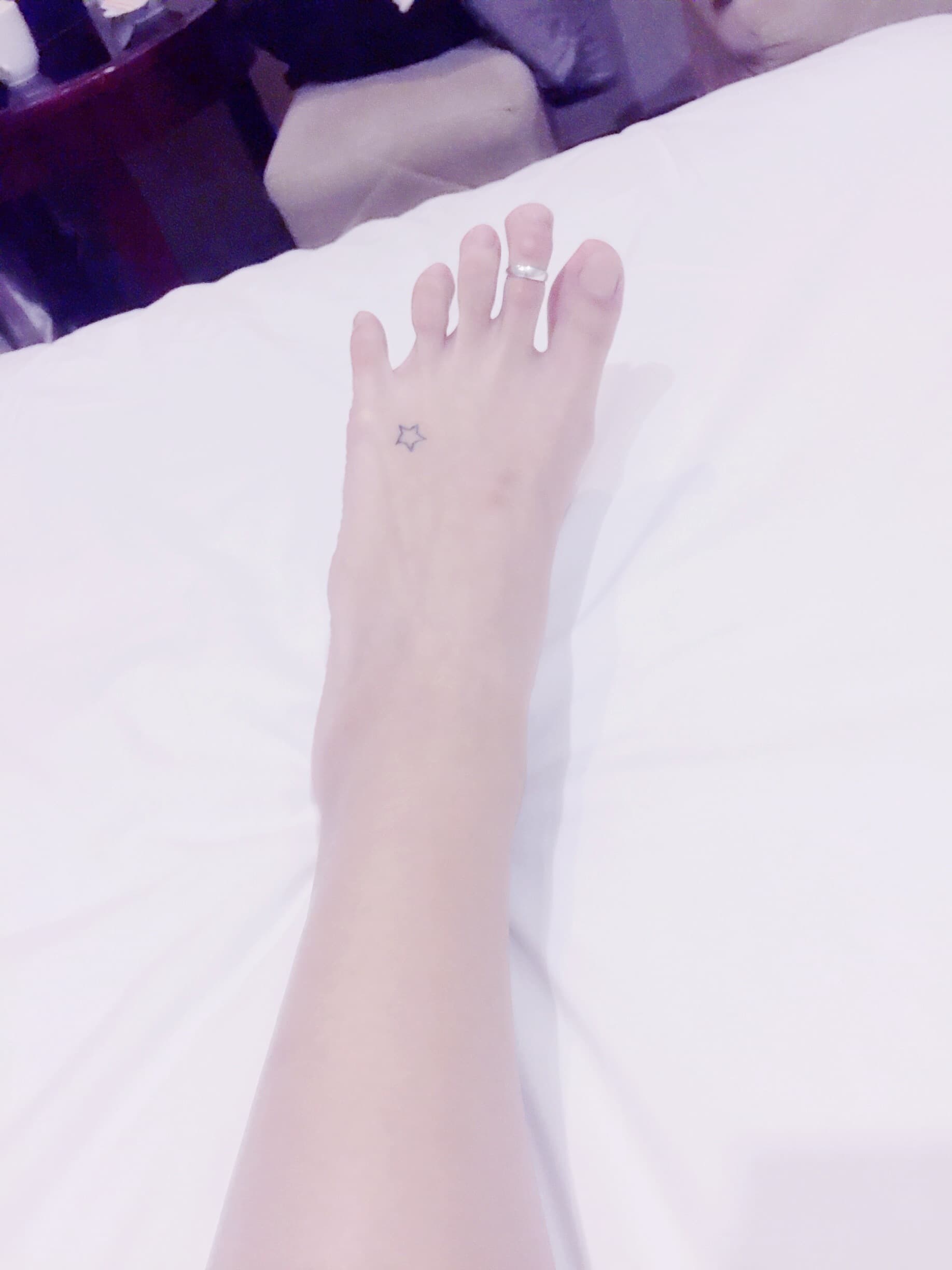 soft nylon on bare toes