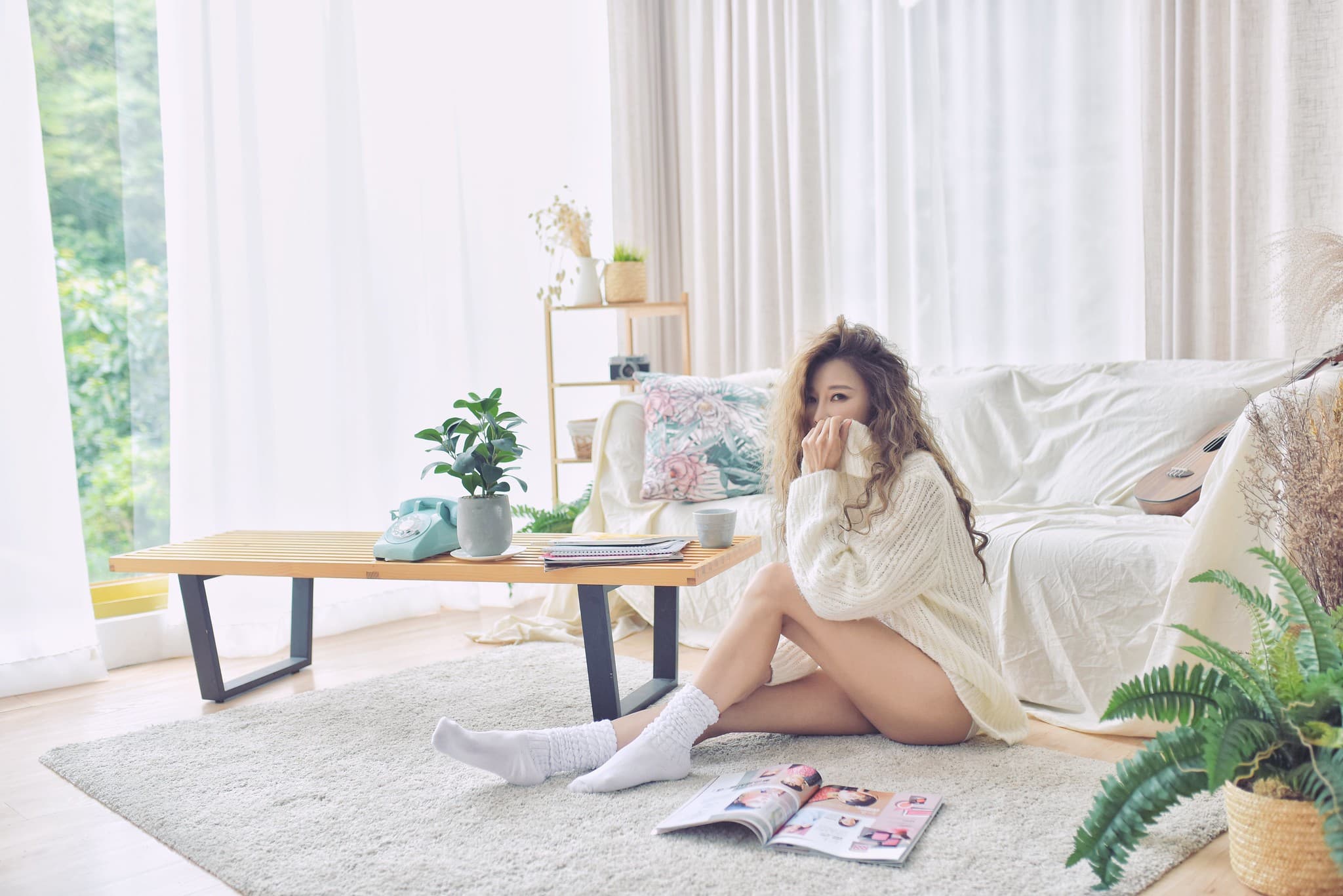 High white cotton socks close