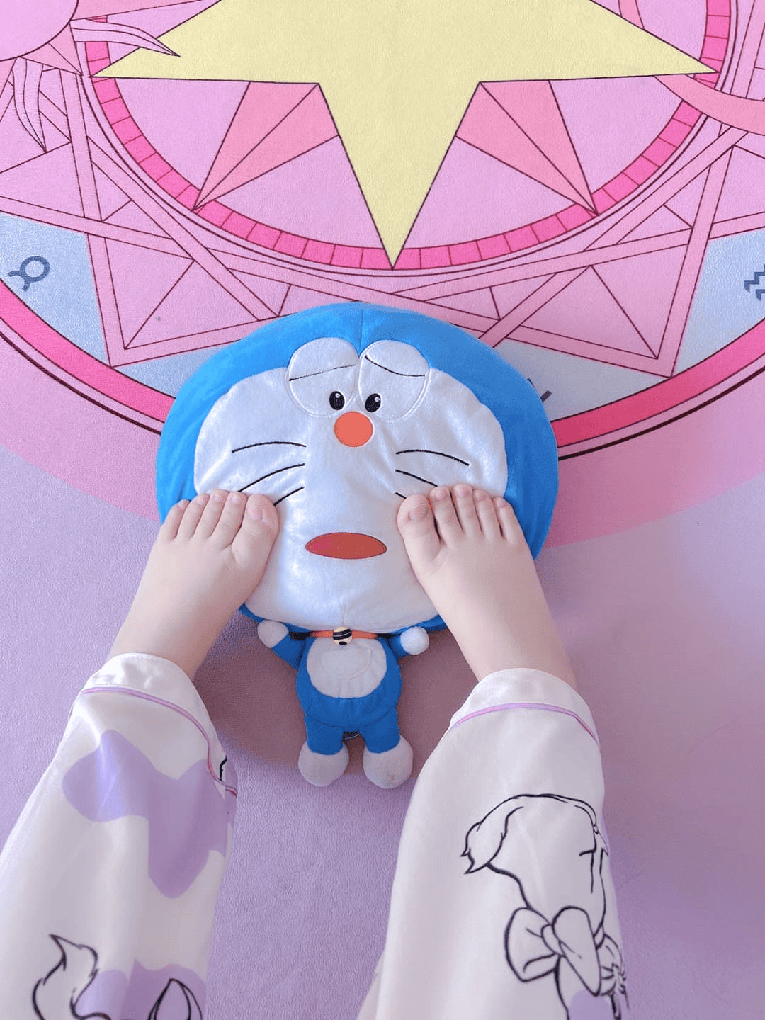 Close-up of bare toes peeking from pastel slippers, glossy toenails and smooth skin inviting intimate, suggestive admiration