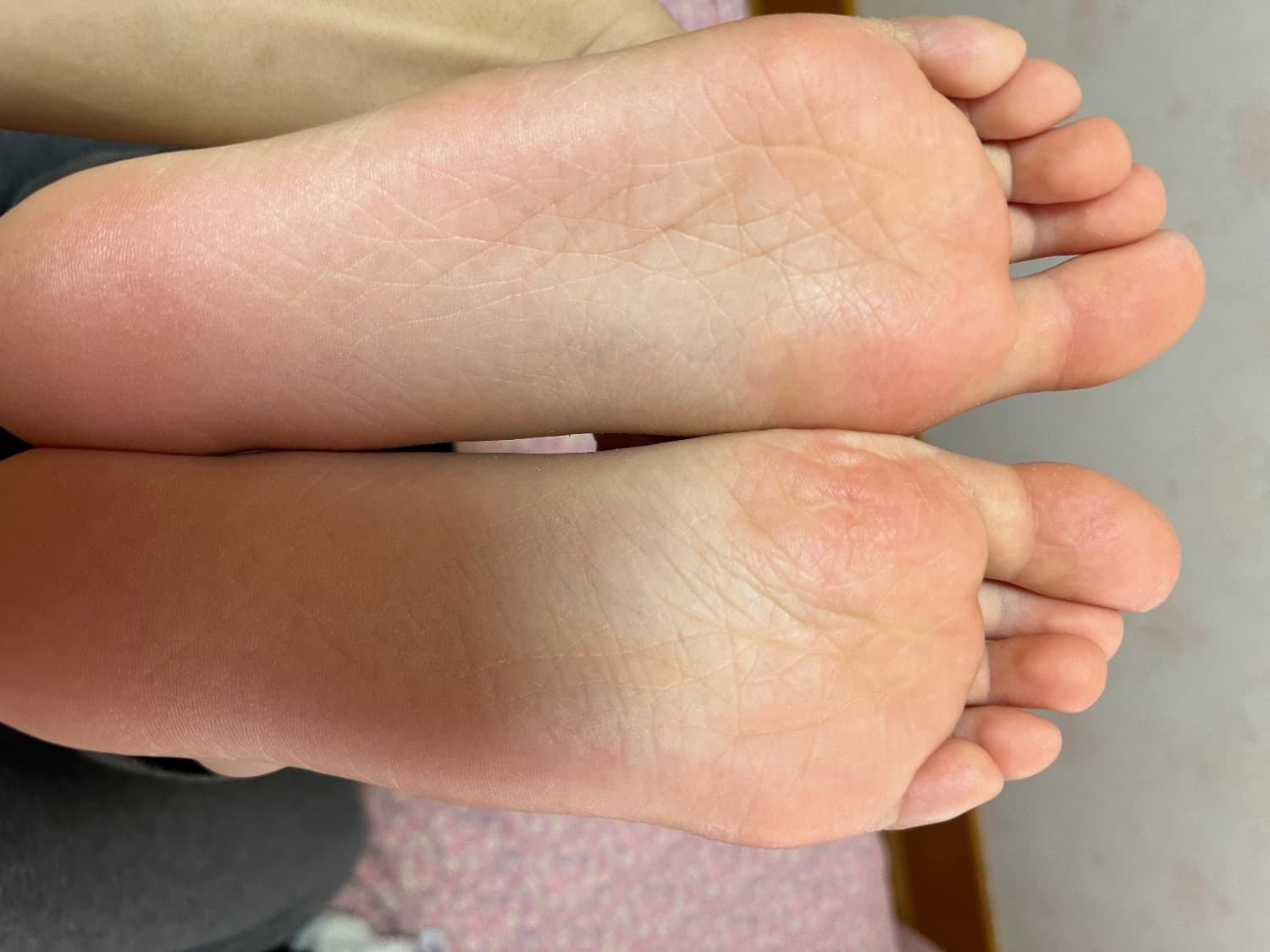 cotton socks hugging toes close